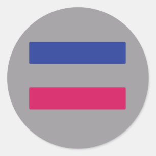 Androgynous Classic Round Sticker