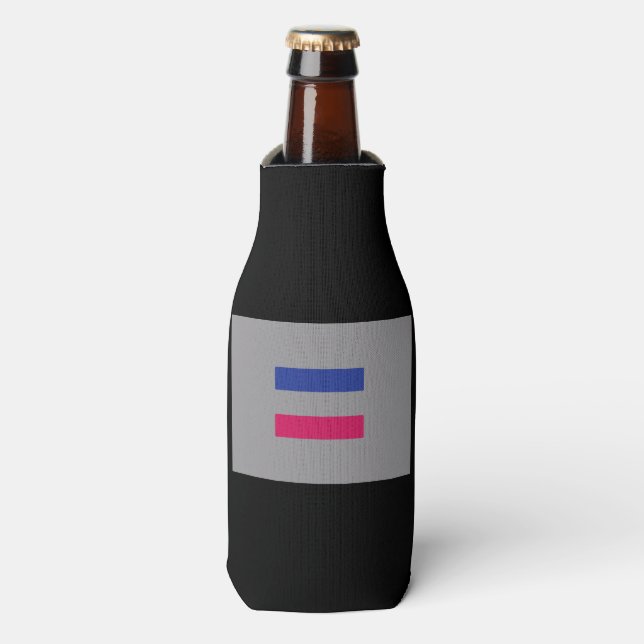 ANDROGYNOUS PRIDE FLAG BOTTLE COOLER (Bottle Front)