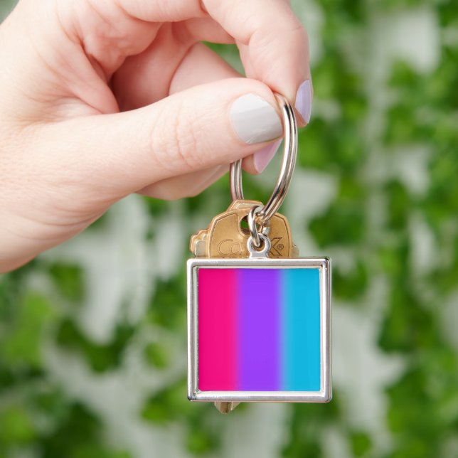 Androgynous Pride Gradient - Gift for Androgynous  Key Ring (Hand)