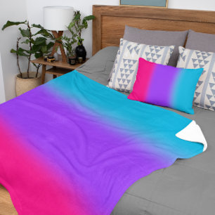 Androgynous Pride Gradient - Gift for Androgynous Sherpa Blanket