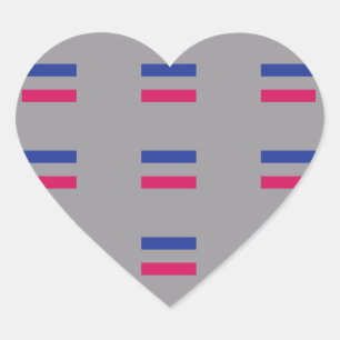 ANDROGYNOUS PRIDE PATTERN HEART STICKER