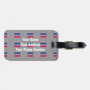ANDROGYNOUS PRIDE PATTERN LUGGAGE TAG
