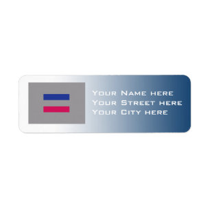 ANDROGYNOUS PRIDE PATTERN RETURN ADDRESS LABEL