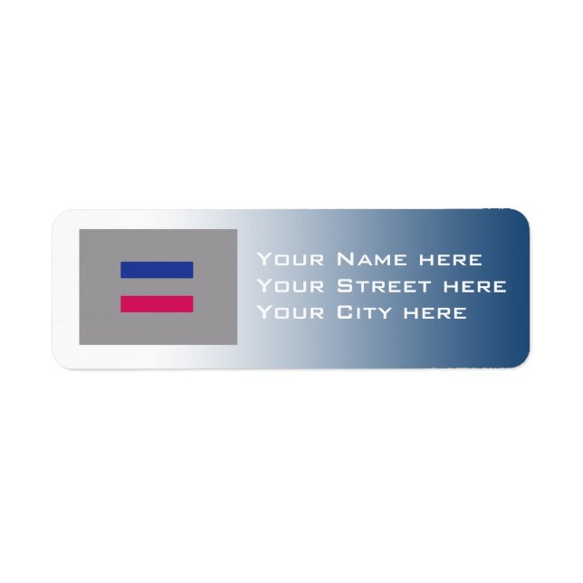 ANDROGYNOUS PRIDE PATTERN RETURN ADDRESS LABEL (Front)