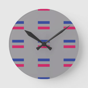 ANDROGYNOUS PRIDE PATTERN ROUND CLOCK