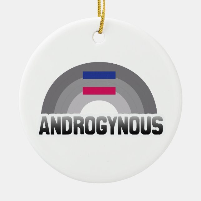 ANDROGYNOUS RAINBOW CERAMIC TREE DECORATION (Front)