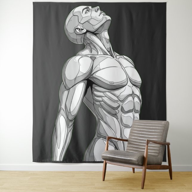 Android Anatomy: Cyborg Wall Tapestry (In Situ)