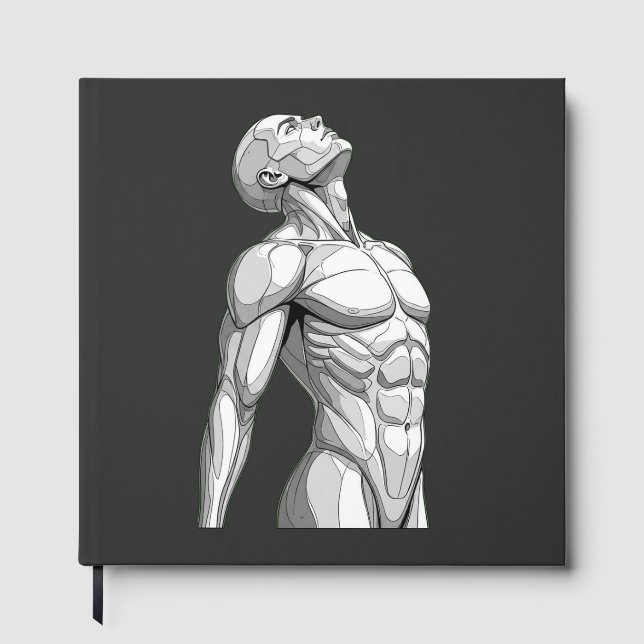 Android Anatomy: Futuristic Cyborg Foil Guestbook (Front)