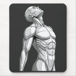 Android Anatomy: Futuristic Cyborg Mousepad
