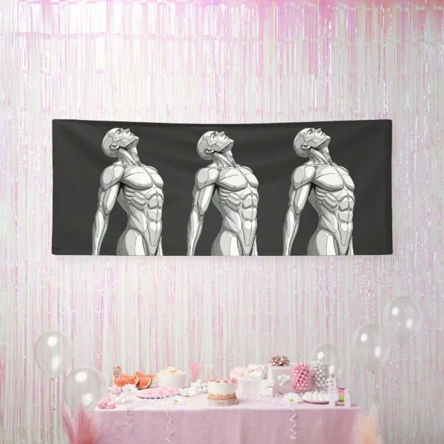 Android Anatomy: Male Cyborg Giant Wall Banner (Party)