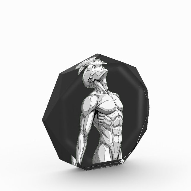 Android Anatomy: Octagonal Cyborg Acrylic Block (Left)