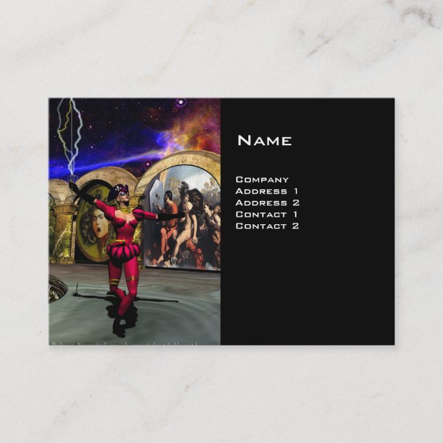 ANDROID BALLET ,Black Science Fiction Business Card (Front)