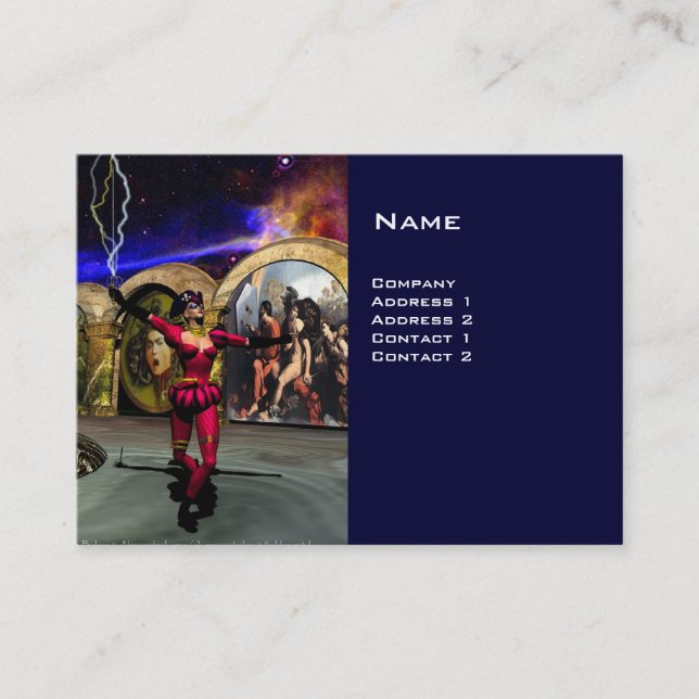 ANDROID BALLET , Blue Science Fiction Business Card (Front)
