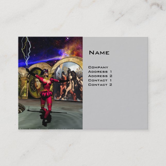 ANDROID BALLET , Grey Science Fiction Business Card (Front)