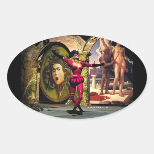 ANDROID BALLET , Science Fiction Oval Sticker