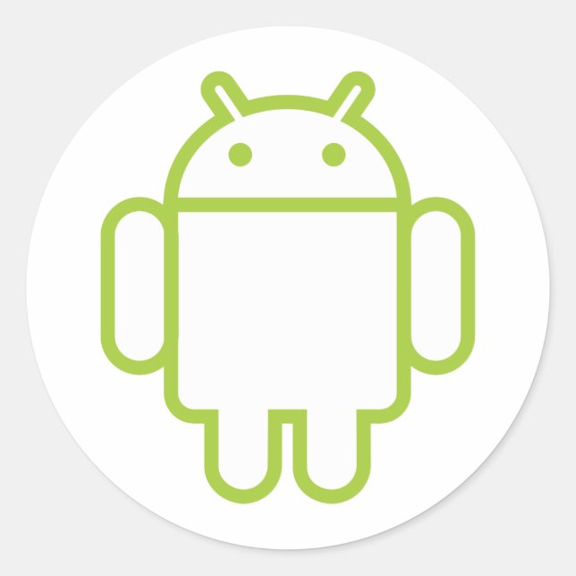 android classic round sticker (Front)