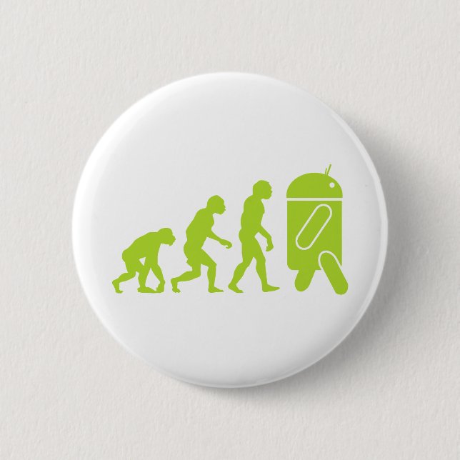 Android Evolution 6 Cm Round Badge (Front)