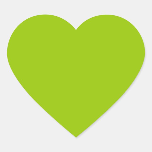 Android Green Colour Decor Ready to Customise Heart Sticker (Front)