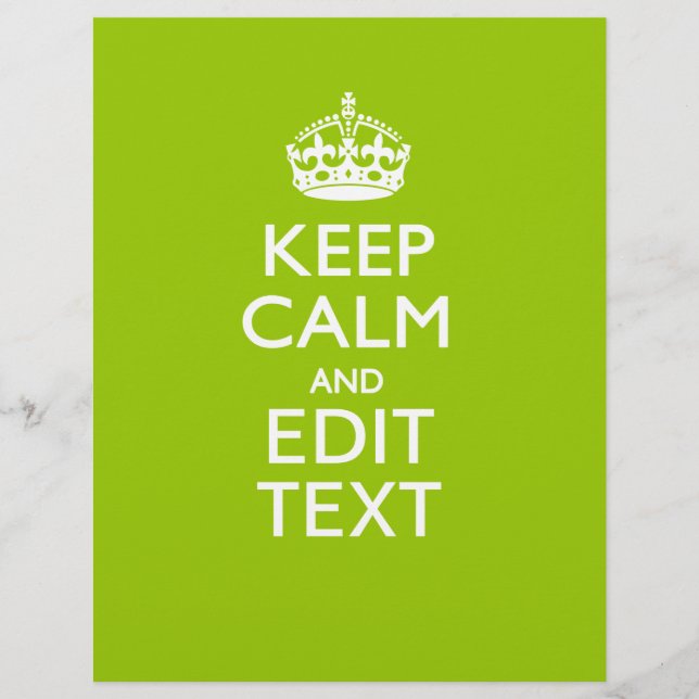 Android Green Decor Keep Calm And Your Text (Front)