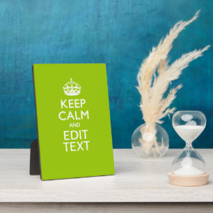 Android Green Decor Keep Calm And Your Text Plaque