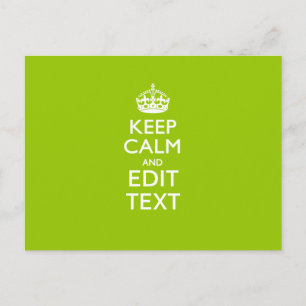 Android Green Decor Keep Calm And Your Text Postcard