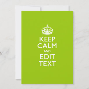 Android Green Keep Calm And Your Text