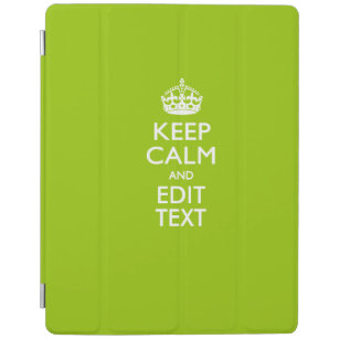 Android Green Keep Calm And Your Text iPad Cover
