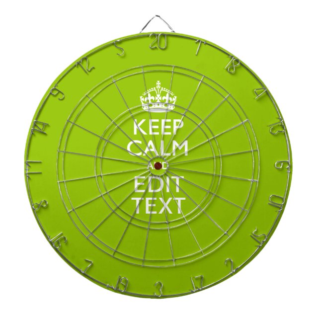 Android Green Keep Calm Have Your Text Dartboard (Front)
