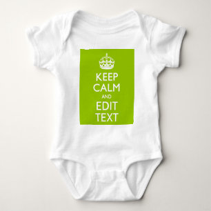 Android Green Style Keep Calm And Your Text Baby Bodysuit