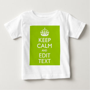 Android Green Style Keep Calm And Your Text Baby T-Shirt
