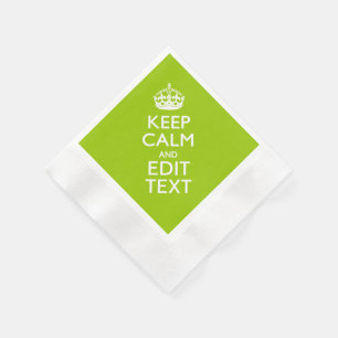 Android Green Style Keep Calm And Your Text Napkin