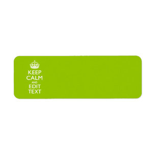 Android Green Style Keep Calm And Your Text Return Address Label
