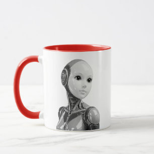 Android Humanoid Bust Mug