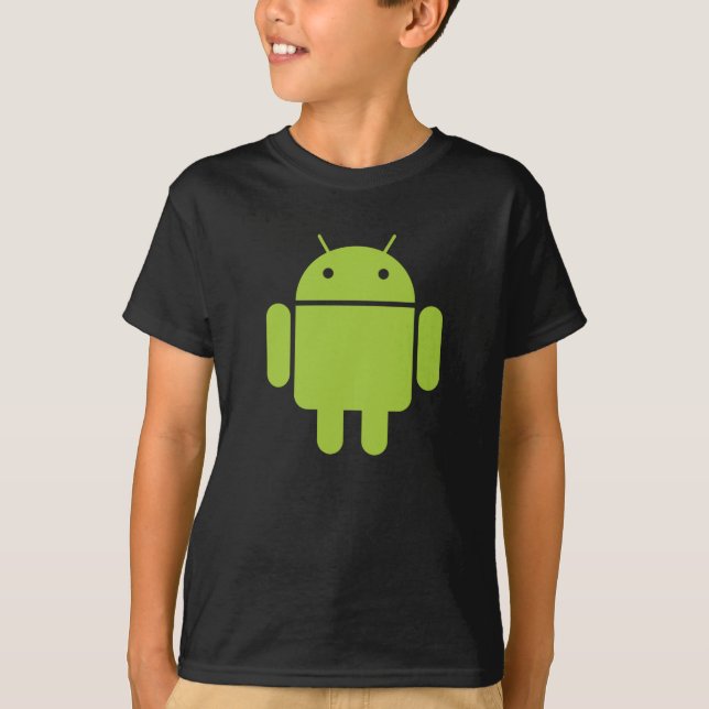 Android Kids Black T-Shirt (Front)