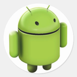Android logo classic round sticker