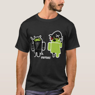 Android Ninja versus Pirate T-Shirt