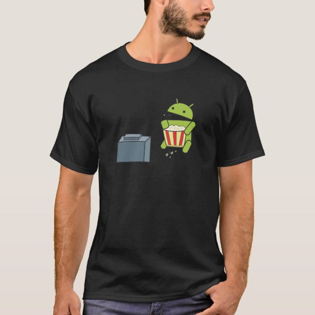 Android Popcorn T-Shirt (Front)
