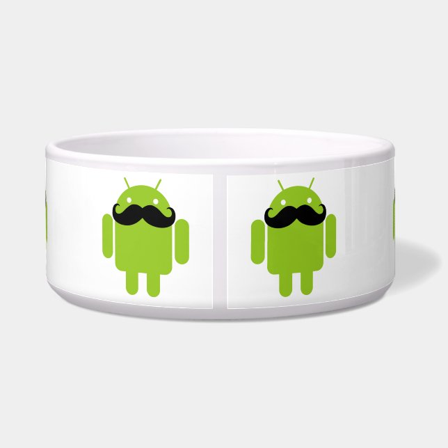 Android Robot Black Moustache Graphic (Back)