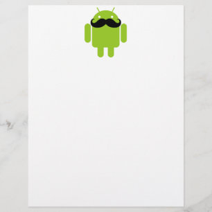 Android Robot Black Moustache Graphic
