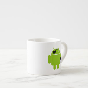 Android Robot Icon as a Pirate Espresso Cup