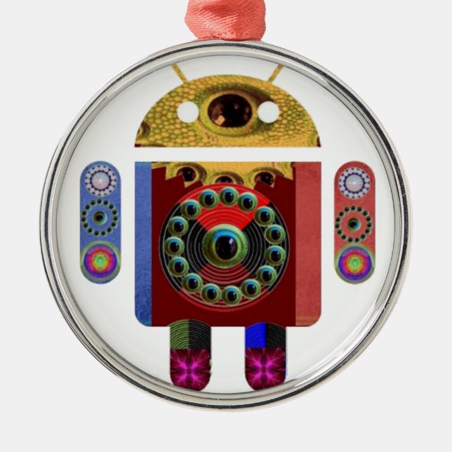 ANDROID Robot Metal Ornament (Front)