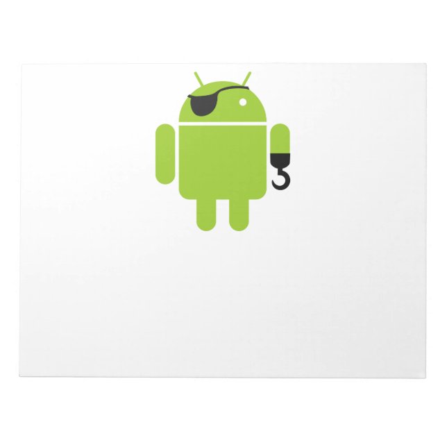 Android Robot Mighty Pirate Notepad (Front)
