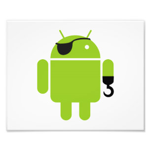 Android Robot Mighty Pirate Photo Print