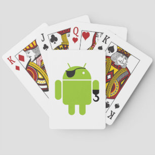 Android Robot Mighty Pirate Playing Cards