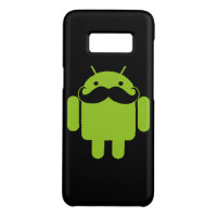 Android Robot Moustache on Black