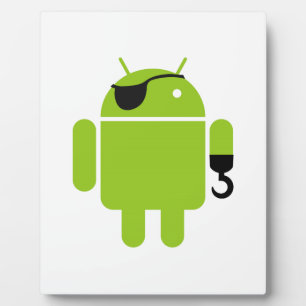 Android Robot Pirate Style Plaque