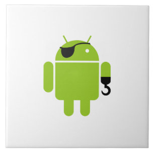 Android Robot Pirate Style Tile