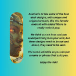 Android skateboard<br><div class="desc">A humanoid robot, or android which is what I've called this one, a cool design specifically for the decks for skateboarding. The word "Android" can be edited so you can more personalise it to your needs. Generative content. Contact me if you have any questions or suggestions and I'll get back...</div>