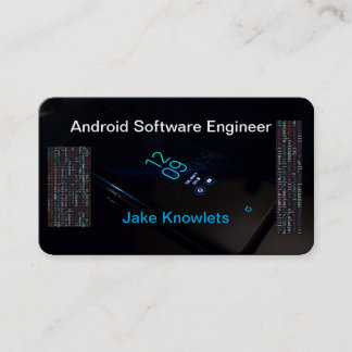 Android Software Engineer Premium Black  Business Card