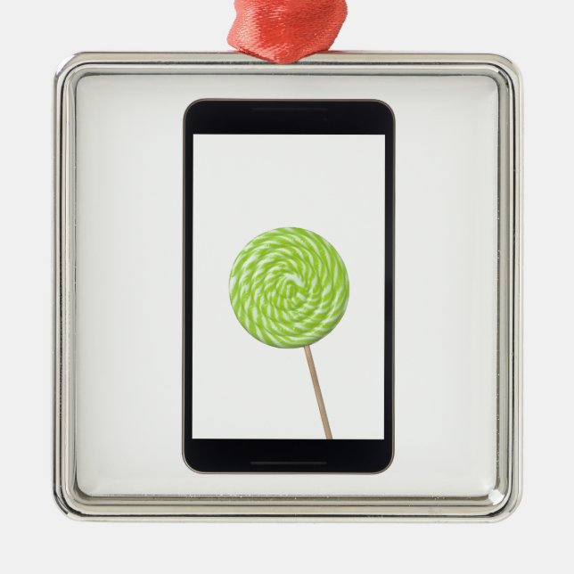 Android tablet with lollipop metal ornament (Front)